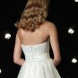 Custom- Strapless Beading Sequins Empire Waist Ruffles Ball Gown Cocktail Prom Bridesmaid Wedding