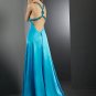 Hot Sale Elegant Blue V Neck Cross Straps Evening Dress Cocktail Prom Bridesmaid Wedding