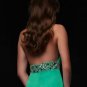 Halter Cutout Rhinestone Spandex Satin Evening Dress Cocktail Prom Bridesmaid Wedding