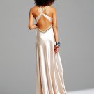 Ivory Cross Straps V Neck Evening Dress Formal Cocktail Prom Bridesmaid Wedding