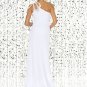 Custom Made Design White One Strap Tube Top Evening Dress Cocktail Prom Bridesmaid Wedding
