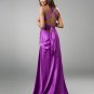 Hot Sale Elegant Purple Halter V Neck Evening Dress Cocktail Prom Bridesmaid Wedding