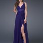 Hot Sale Elegant Grape Spaghetti Straps V Neck Evening Dress Cocktail Prom Bridesmaid Wedding