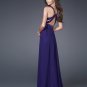Hot Sale Elegant Grape Spaghetti Straps V Neck Evening Dress Cocktail Prom Bridesmaid Wedding