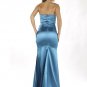 Hot Sale Elegant Light Blue Strapless Tube Top Evening Dress Formal Cocktail Prom Bridesmaid Wedding