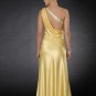 Hot Sale Elegant Daffodil One Shoulder Evening Dress Formal Cocktail Prom Bridesmaid Wedding