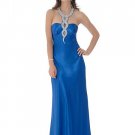Elegant Royal Blue Strapless Tube Top Evening Dress Formal Cocktail Prom Bridesmaid Wedding