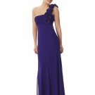 Hot Sale Elegant Purple One Strap Tube Top Evening Dress Formal Cocktail Prom Bridesmaid Wedding