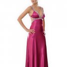 Sexy Elegant Fuchsia Spaghetti Straps V Neck Evening Dress Formal Cocktail Prom Bridesmaid Wedding