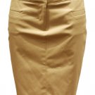 skirt in beige with zip and clip fastening