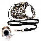 Leopard Print Retractable Dog Leash Extends to 3 Meters