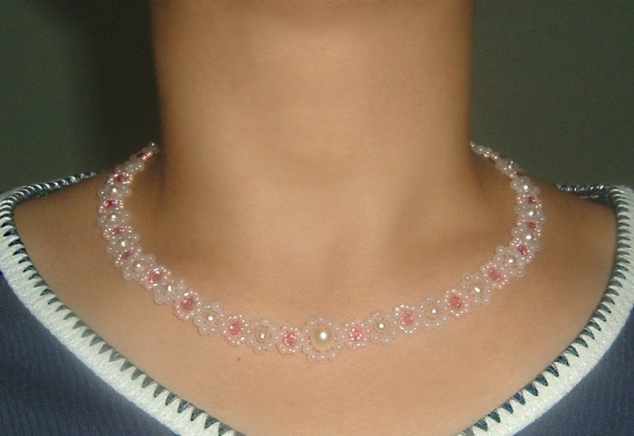 Elegant Fresh Water Pearl,Rose Quartz Necklace