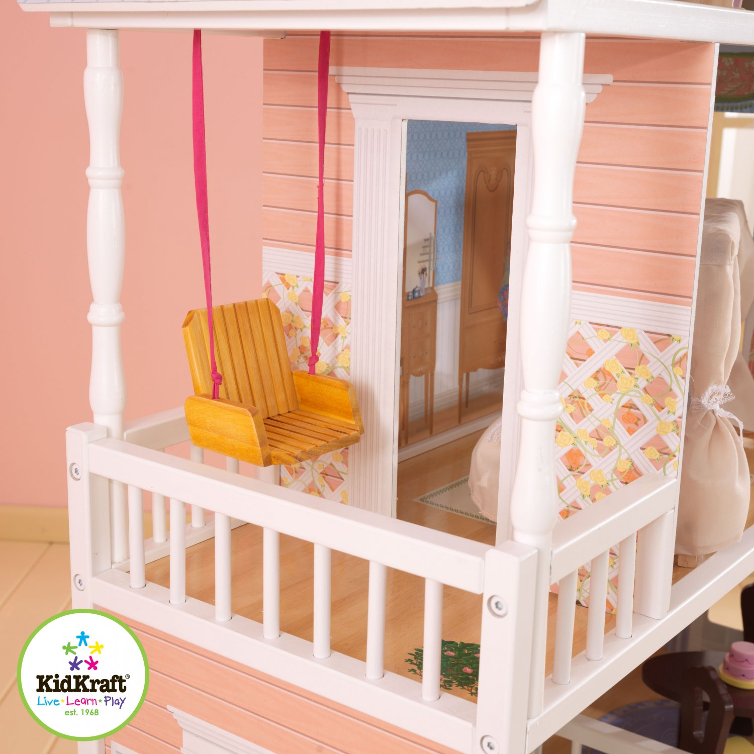 KidKraft Savannah Dollhouse 4 Floors & 13 Pc of Furniture Pretend Play