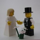 Lego BRIDE & GROOM Wedding Minifig Blonde Hair Shoulder Length