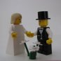 Lego BRIDE & GROOM Wedding Minifig Blonde Hair Shoulder Length