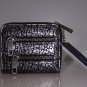 $125 REBECCA MINKOFF Small Zip Wallet -in Silver Blackwash NWT