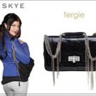 $540  CC Skye  Bridgette Bag in Black Lizard-Print  Leather NWOT -Fergie