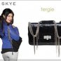 $540  CC Skye  Bridgette Bag in Black Lizard-Print  Leather NWOT -Fergie