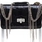 $540 CC Skye Bridgette Bag in Black Lizard-Print Leather NWOT -Fergie