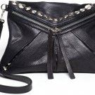 $365 -Treesje Jovi Cross-Body Bag -in Black Perforated Leather  NWT
