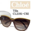 $239 Chloe Tilia CL2181A C02 Sunglasses Brown Authentic NWT