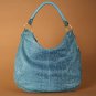 $575  Linea Pelle Dylan Croco Shoulder Bag -Turquoise NWT