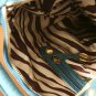 $575  Linea Pelle Dylan Croco Shoulder Bag -Turquoise NWT