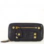 $195 Linea Pelle Dylan Croco Zip Around Wallet -Viola NWT
