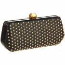 $350 Rebecca Minkoff Small Quilt & Stud  FLING  Clutch  in Black  NWT