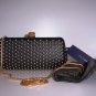 $350 Rebecca Minkoff Small Quilt & Stud FLING Clutch in Black NWT