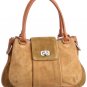 $445 Botkier LAKE Satchel in Saddle Brown Suede NWT
