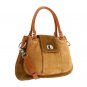 $445 Botkier LAKE Satchel in Saddle Brown Suede NWT