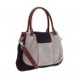 $445 Botkier LAKE Satchel in Navy Grey Suede NWT