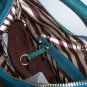 $575  Linea Pelle Dylan Croco Shoulder Bag -Turquoise NWT