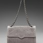 $425  Rebecca Minkoff Studded Quilted AFFAIR Shoulder Bag in Dove Grey -NWT