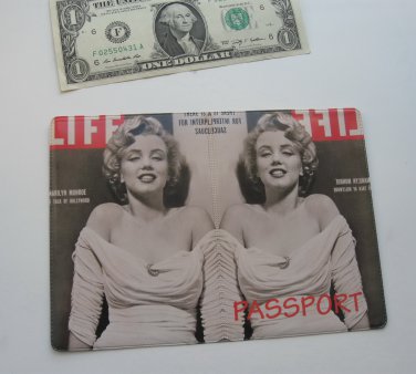 Vinyl Passport Cover / Marilyn Monroe / Personal Travel Case Holder / NEW / #2