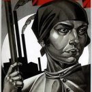 Sovet Political Postcard / Emancipated Woman – Build Up Socialism! 1926 ussr new