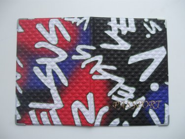 Vinyl Passport Cover / abstraction Freestyle / Personal Travel Case Holder / NEW / #1