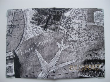 Vinyl Passport Cover / abstraction airplane / Personal Travel Case Holder / NEW / #3