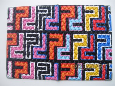 Vinyl Passport Cover / abstraction labyrinth / Personal Travel Case Holder / NEW / #6