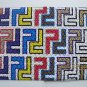 Vinyl Passport Cover / abstraction labyrinth / Personal Travel Case Holder / NEW / #7