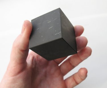 Cube polished Shungite Stone Healing Crystal Karma Reiki Karelia#917 173gr Rare, Shungit, Schungit