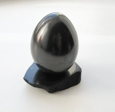 Shungite Egg with stand sphere Stone, Healing Crystal Karma #924 175gr Shungit, Schungit, Chakra