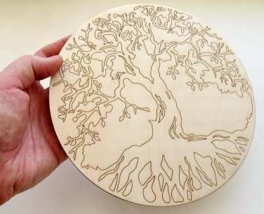 Wooden Tree with Roots / Shape Wood Art Projects Craft Decoration Gift Decoupage