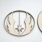 Star Wars Wood logo Jedi Order Rebel Alliance Galactic Empire Millennium Falcon Darth Vader BB-8