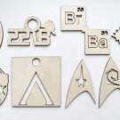 TV Show Wood logo Doctor Who Sherlock Holmes Breaking Bad House Stark House Stargate Star Trek