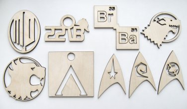 TV Show Wood logo Doctor Who Sherlock Holmes Breaking Bad House Stark House Stargate Star Trek