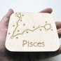 Celestial Constellation, Zodiac star sign, wooden, Aquarius Aries Cancer Capricorn Gemini Leo Libra