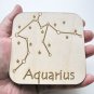 Celestial Constellation, Zodiac star sign, wooden, Aquarius Aries Cancer Capricorn Gemini Leo Libra