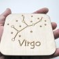 Celestial Constellation, Zodiac star sign, wooden, Aquarius Aries Cancer Capricorn Gemini Leo Libra